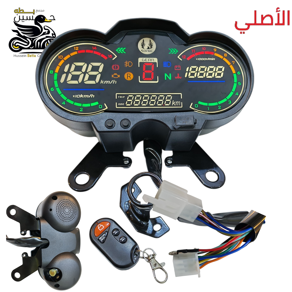 عداد سرعه شاشه سونك اصلي+ MB3 داخلي  - عداد ميكانيك رون كهربائي ولا يعرف فيديو يعمل 4 كير 5 كير سافاني سولنك  Preview Image