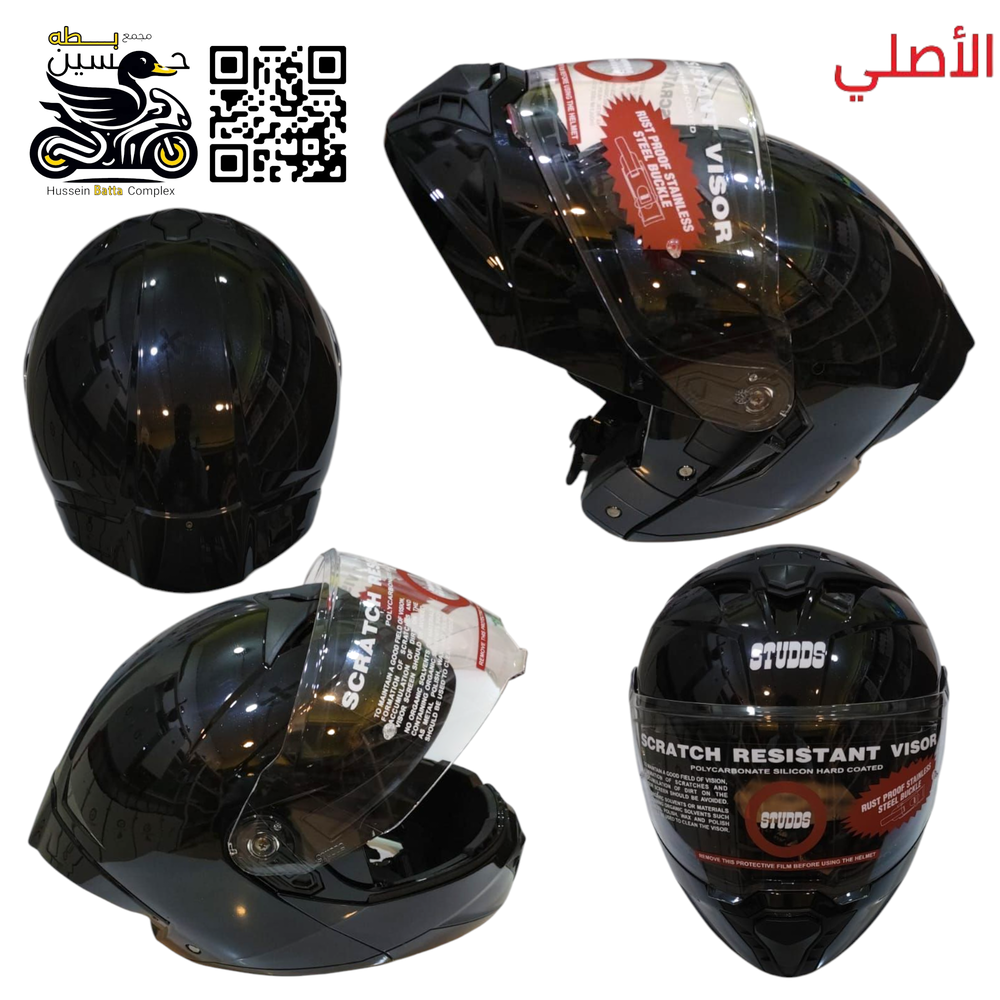 خوذه فج قلاب + نظاره شمسي هندي اصلي اسود Preview Image