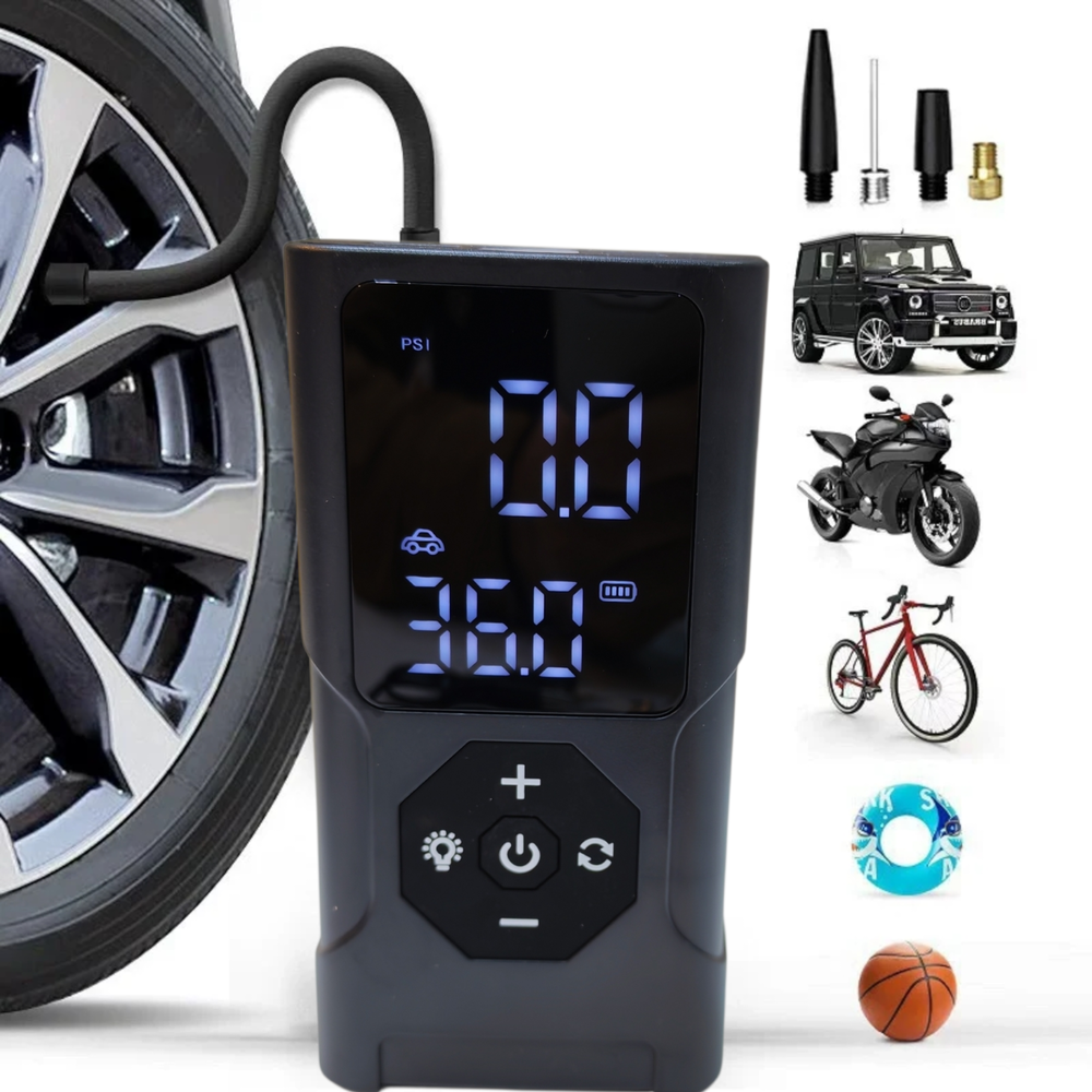 ماطور نفخ بم تاير عام  + بور بنك شحن مبايل اصلي يعمل على شحن Preview Image