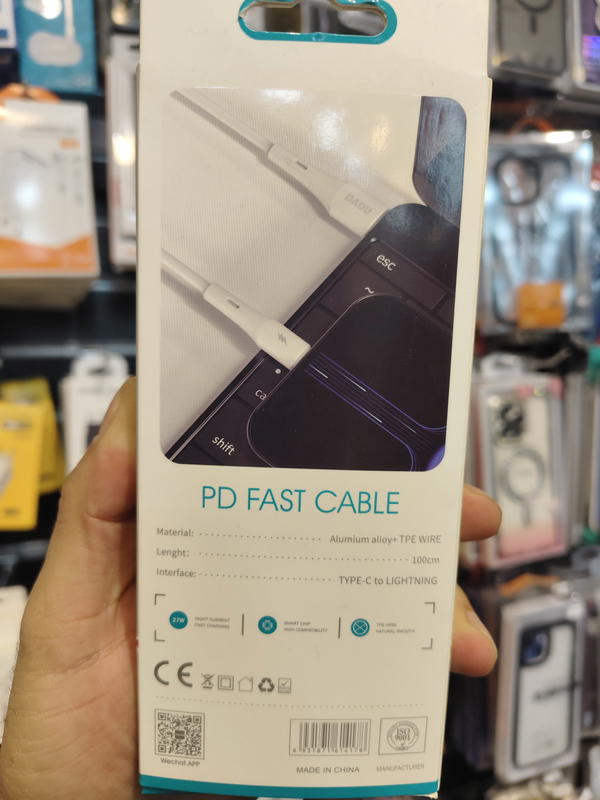 DADO PD FAST CABLE 27W TYBEC TO LIGHTINING Image 2 Preview