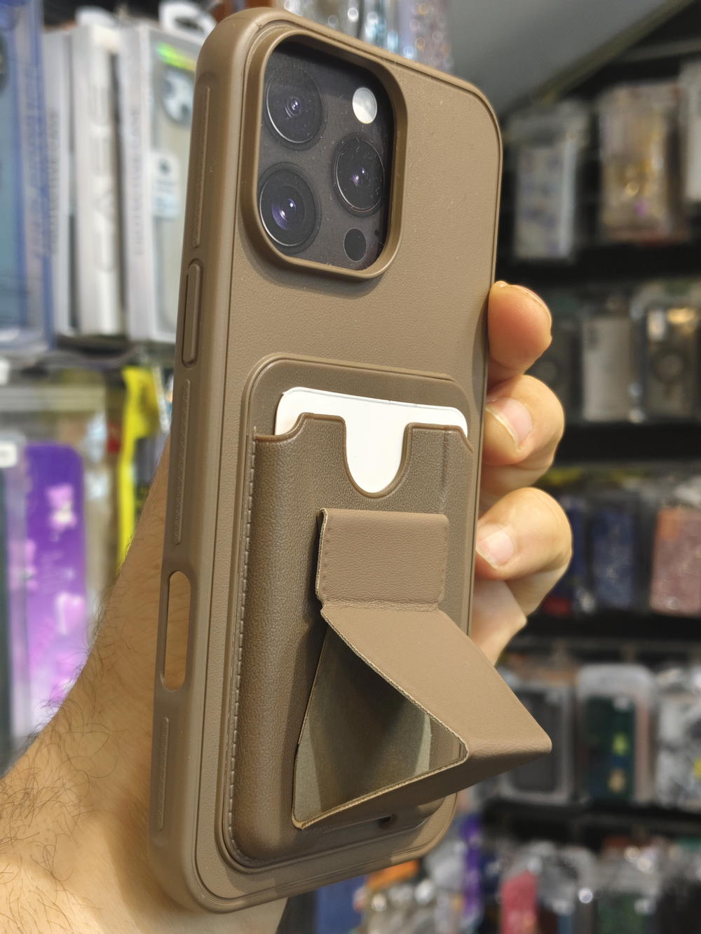 ايفون16pro max محفظة ستاند جلد  Preview Image