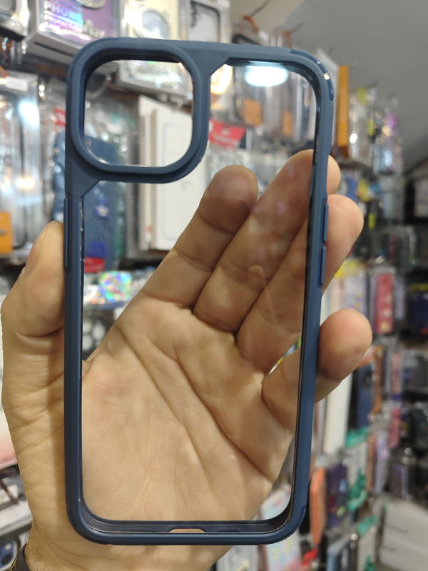 جراب ايفون 13/14شفاف اطار blue Image 2 Preview