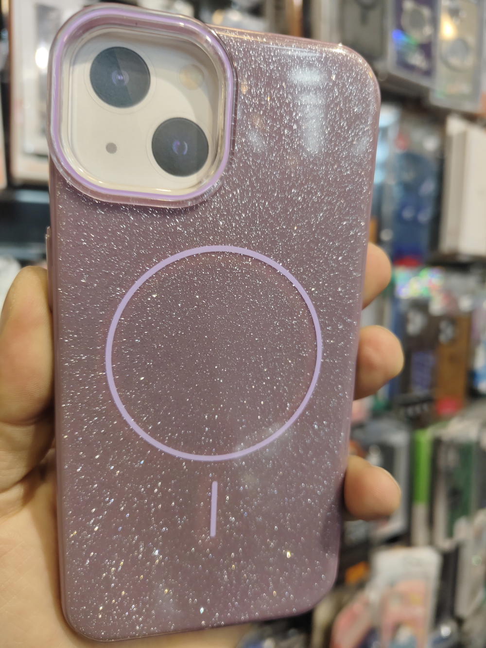 جراب ايفون 13/14ستراس ماج سيف purple Preview Image