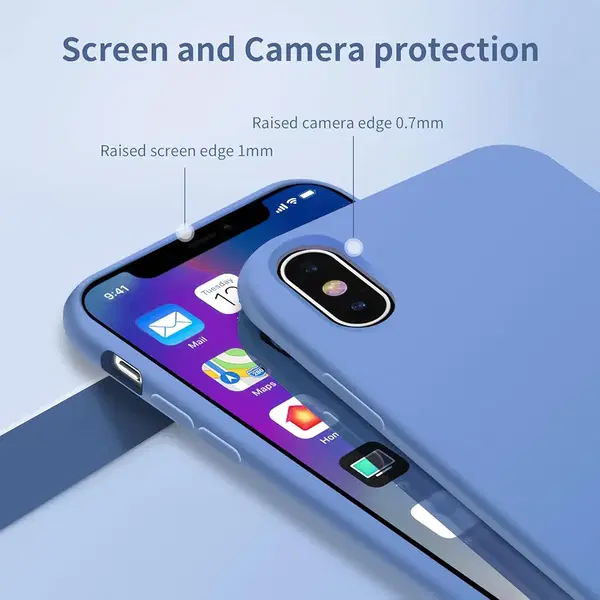 جراب ايفون سيلكون xs max blue Image 1 Preview
