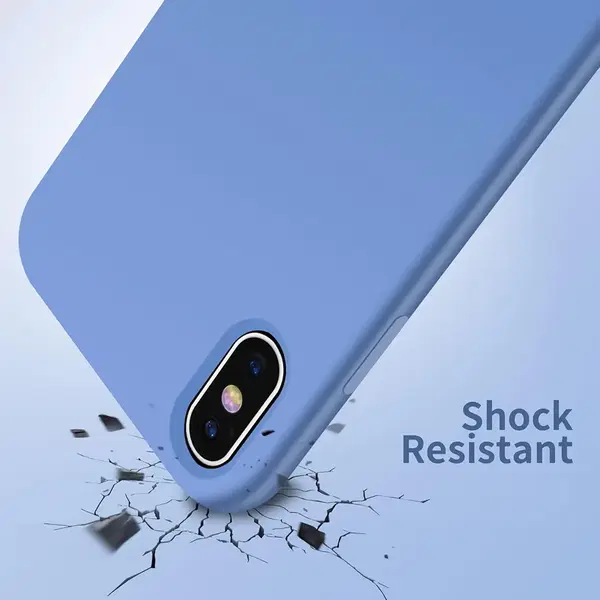 جراب ايفون سيلكون xs max blue Image 2 Preview