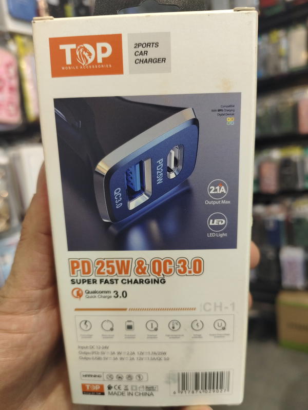 شاحن سيارة TOP 25w&QC3.0 Image 2 Preview