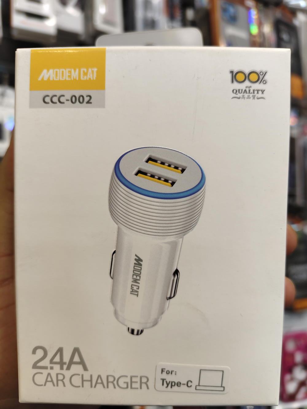 شاحن سيارةMODEM CAT tybe c 2.4A Preview Image