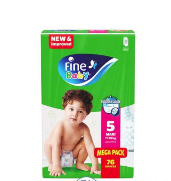 فاين بيبي مقاس 5  76 حفاضة  بالقطعة Image 1 Preview