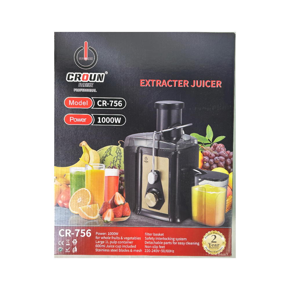 عصارة كهربائية احترافية من كراونموديل : 756-CR Preview Image