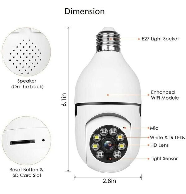 كاميرا مراقبة ذكية بزاوية دوران 360° Image 4 Preview
