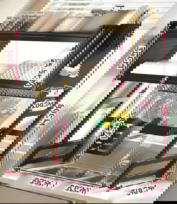 رف صحون معدني متعدد الوظائف Image 2 Preview