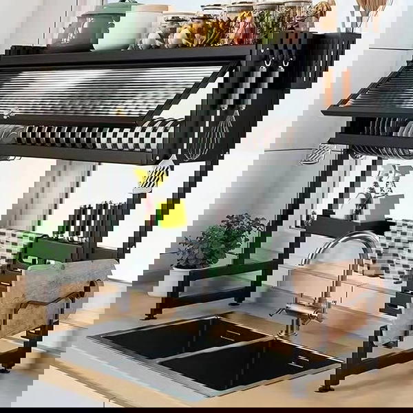 رف صحون معدني متعدد الوظائف Image 3 Preview