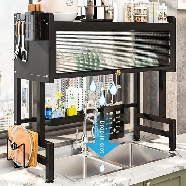 رف صحون معدني متعدد الوظائف Image 6 Preview