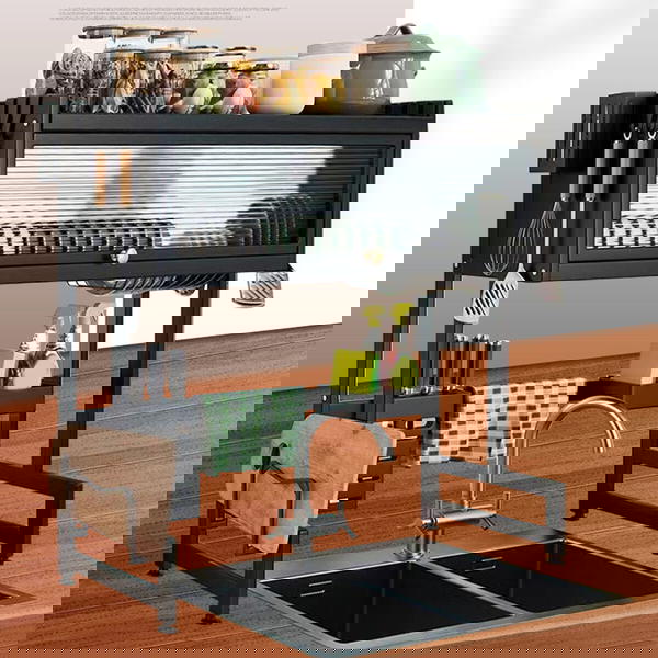 رف صحون معدني متعدد الوظائف Image 7 Preview