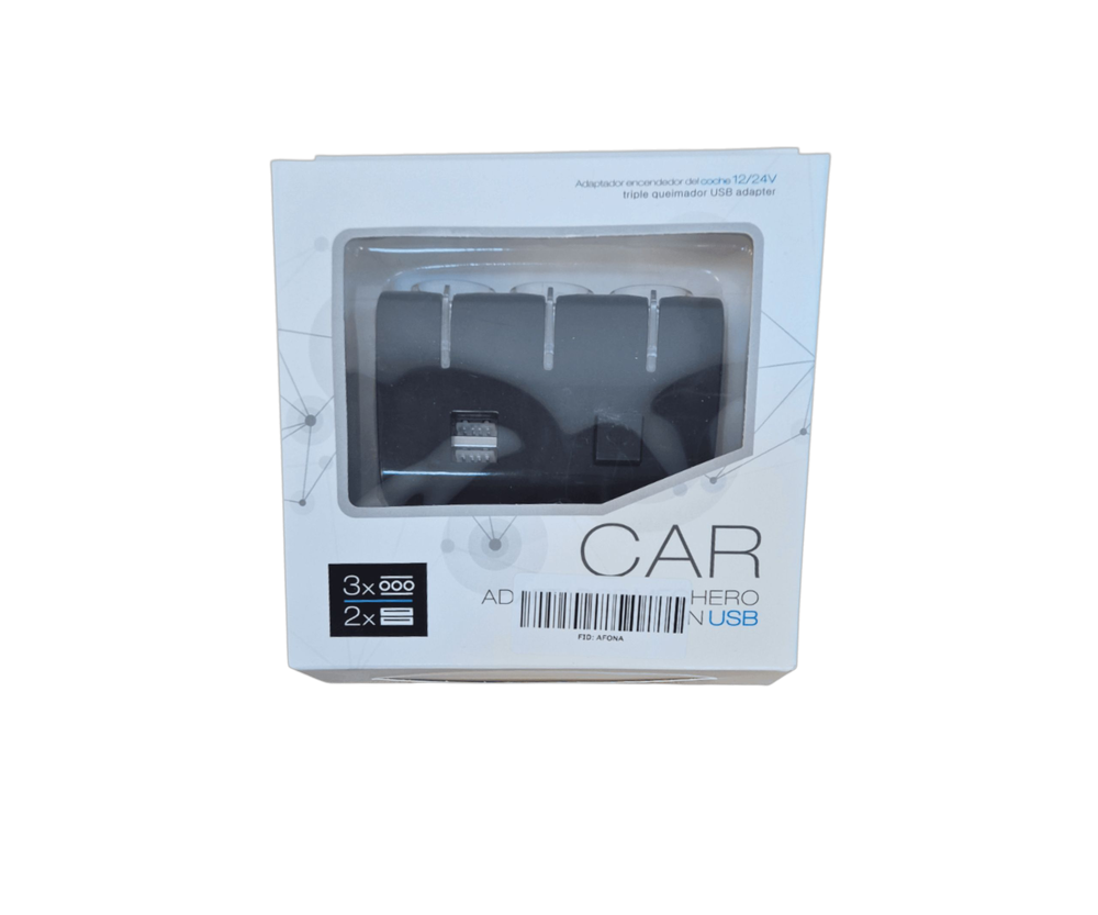 شاحن السيارة المتكامل - 3 مخارج ولاعة + USB Preview Image