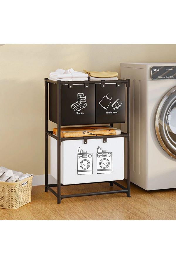 سلة ملابس طابقين Image 4 Preview