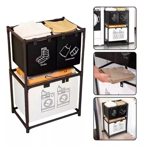 سلة ملابس طابقين Image 6 Preview