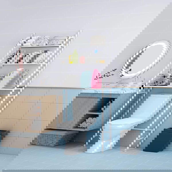 ستاند غسالة او مرحاض غربي مع 3 رفوف Image 3 Preview