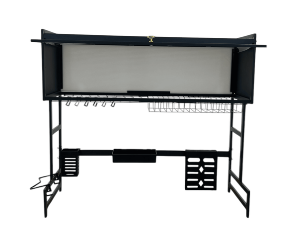 ستاند صحون فوق حوض مطبخ (سنك) مزدوج بباب زجاجي Image 2 Preview