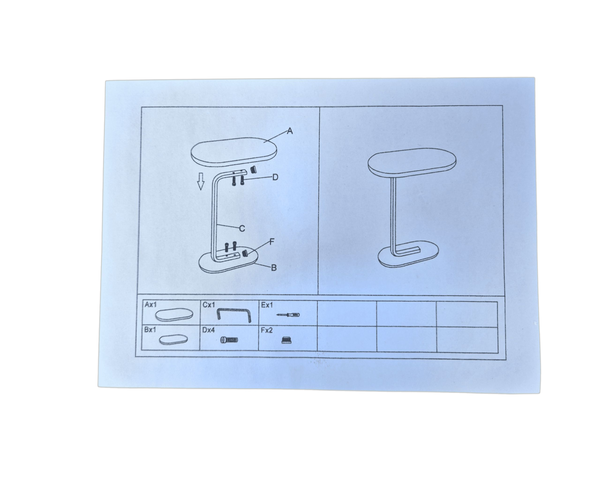 طاولة خشبية شكل بيضوي Image 7 Preview