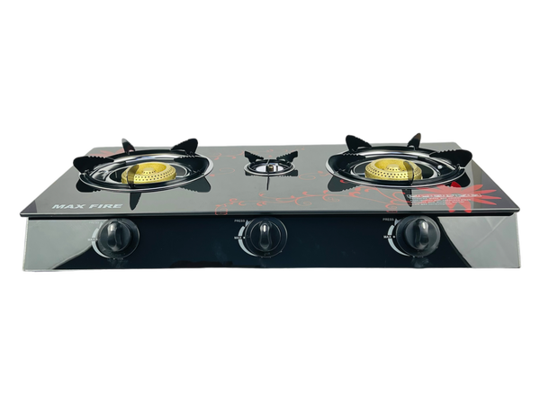 طباخ غاز منضدي 3 عيون زجاج MAX FIRE Image 1 Preview