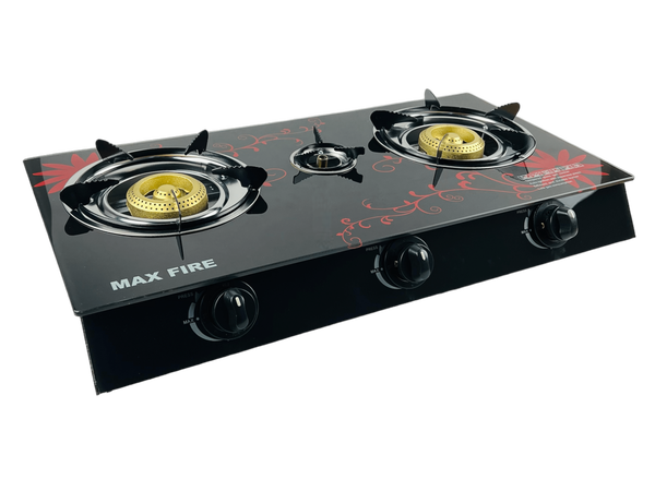 طباخ غاز منضدي 3 عيون زجاج MAX FIRE Image 3 Preview