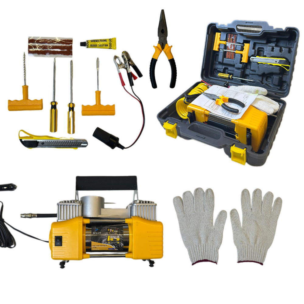 طقم تصليح إطارات و منفاخ هواء Preview Image