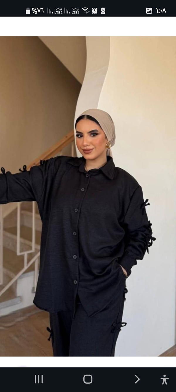 موديل سوت كتان فيونكات Image 3 Preview