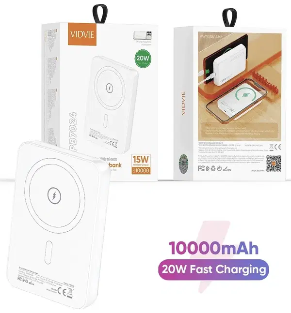 بور بنك شحن وايرلس VIDVIE 7024 PD20w Image 1 Preview