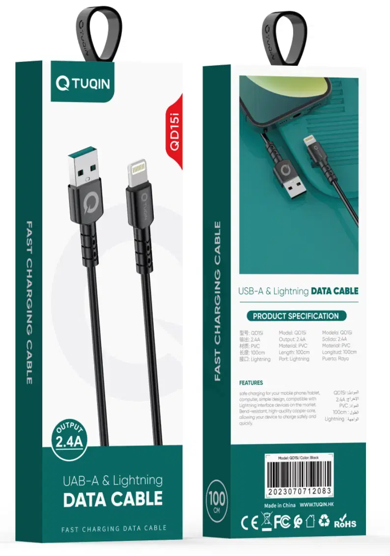 كيبل TUQIN QD15 ايفون+كلكسي Preview Image