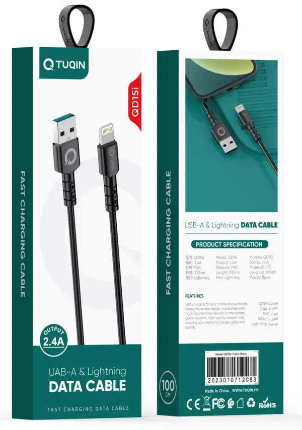 كيبل TUQIN QD15 ايفون+كلكسي Image 1 Preview