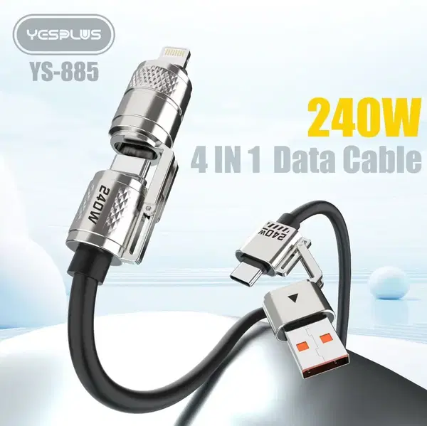 كيبل رباعي 4in1 YE-885 240w Image 2 Preview