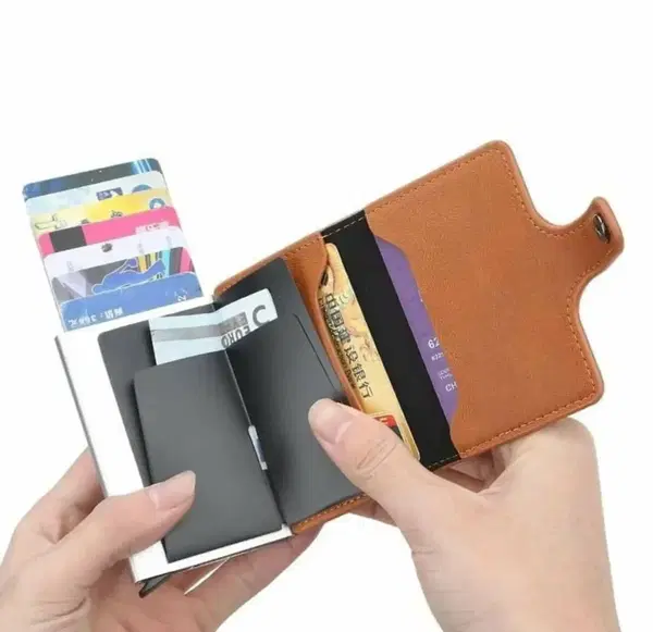 محفظة جلد نقود وبطاقات Image 3 Preview