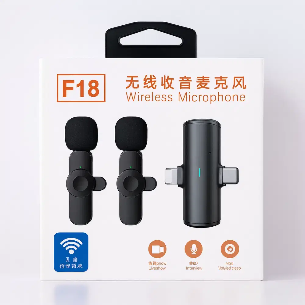 نك مايك اصلي F18 وايرلس للايفون وتايب سي Preview Image