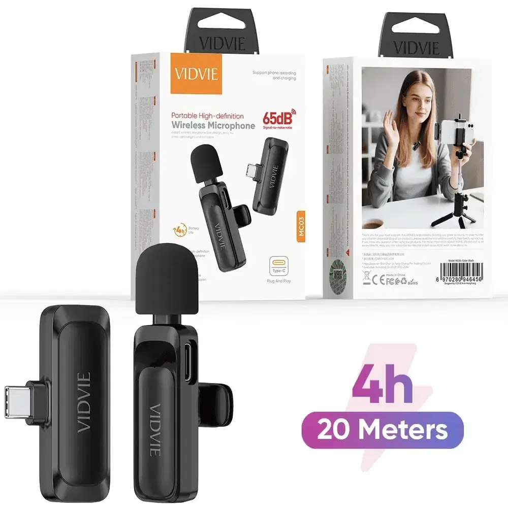 نك مايك تايب سي وايرلس VIDVIE MC03 20m Preview Image