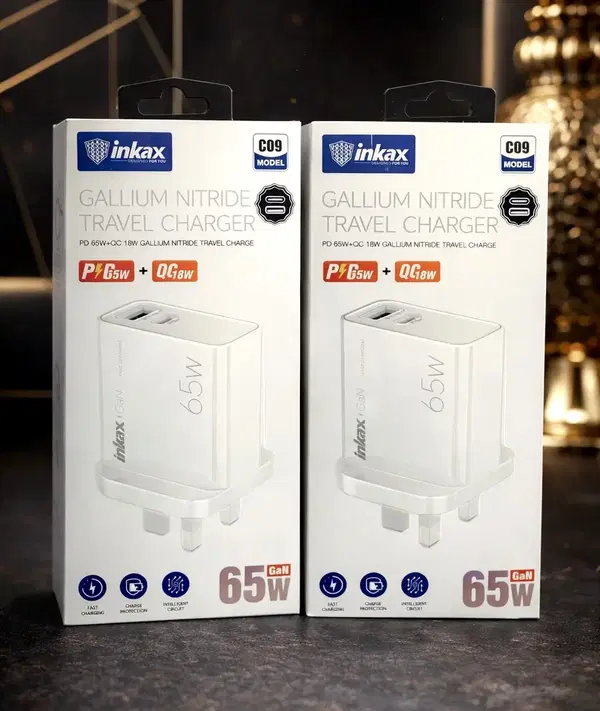 راس شاحن INKAX C09-UK PD65W GAN Image 1 Preview