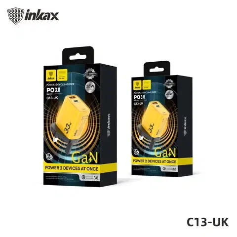 راس شاحن INKAX C13-UK PD33 W GAN Image 3 Preview