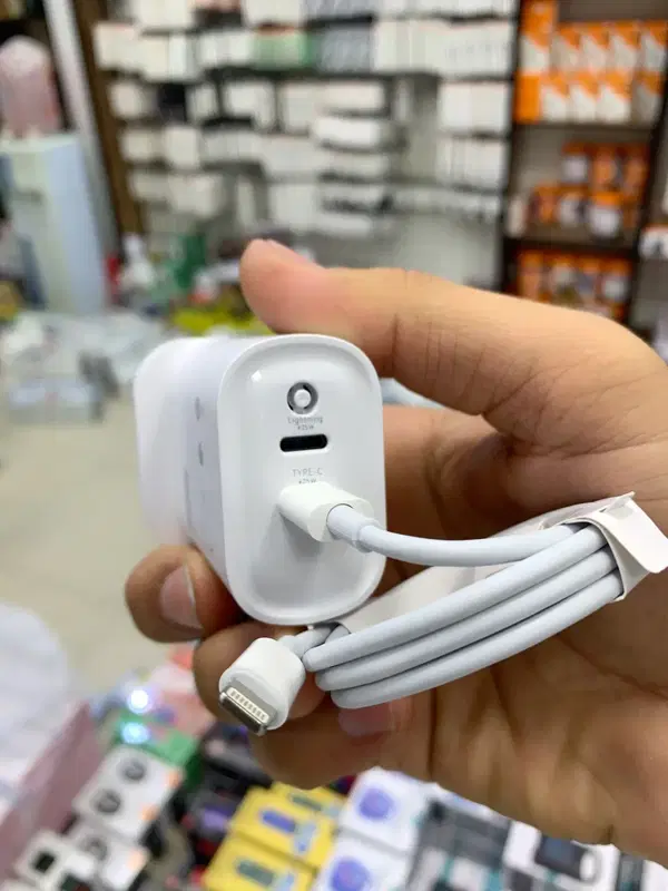 راس شاحن PD50w منفذين TC+IP Image 3 Preview