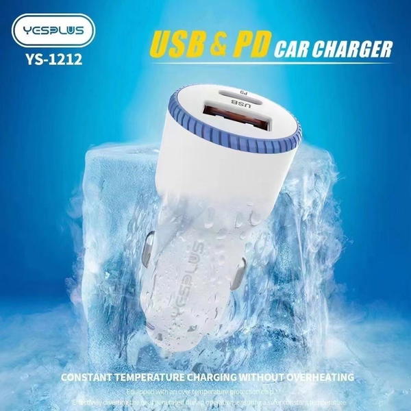راس شاحن سيارة YS-1212 USB+PD20w Image 2 Preview