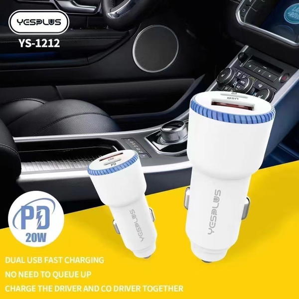 راس شاحن سيارة YS-1212 USB+PD20w Image 4 Preview