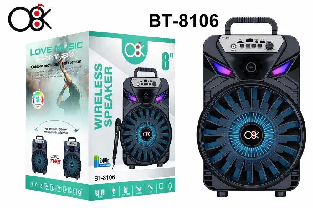 سبيكر بلوتوث حجم 8” انج. ماركة BT-8106 Preview Image