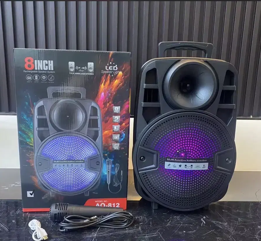 سبيكر بلوتوث حجم 8” انج. ماركة AO-812 Preview Image