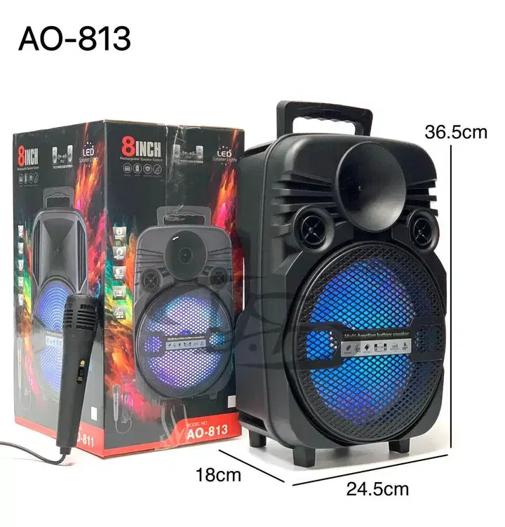سبيكر بلوتوث حجم 8” انج. ماركة AO-813 Preview Image