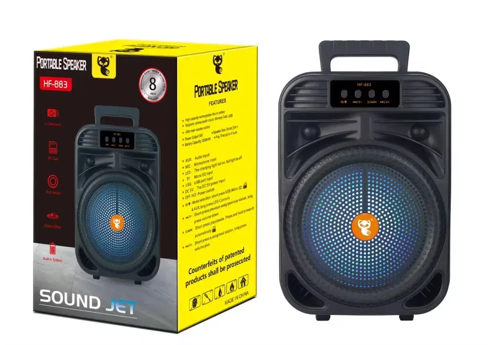 سبيكر بلوتوث حجم 8” انج. ماركة HF-883 Preview Image