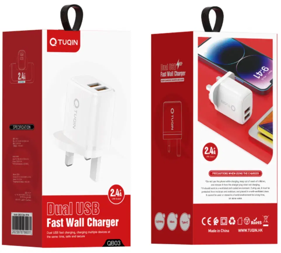 شاحن TUQIN QB03 2USB كلكسي ايفون تايب سي Preview Image