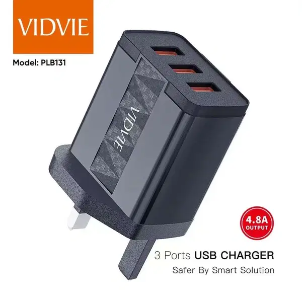 شاحن. VIDVIE 131 3USB كلكسي ايفون تايب سي Image 2 Preview