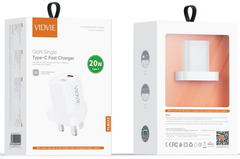شاحن VIDVIE 153 PD20W GAN Preview Image