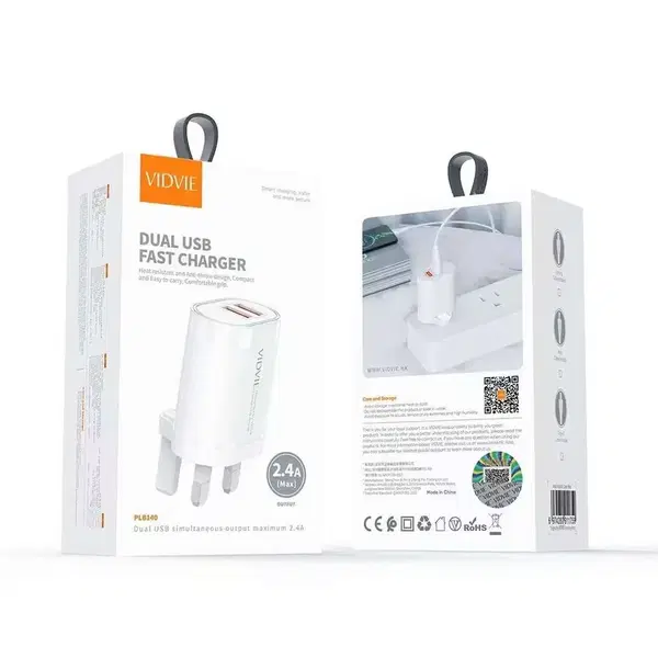 شاحن PLB140 2.4A VIDVIE كلكسي ايفون تايبسي Image 1 Preview