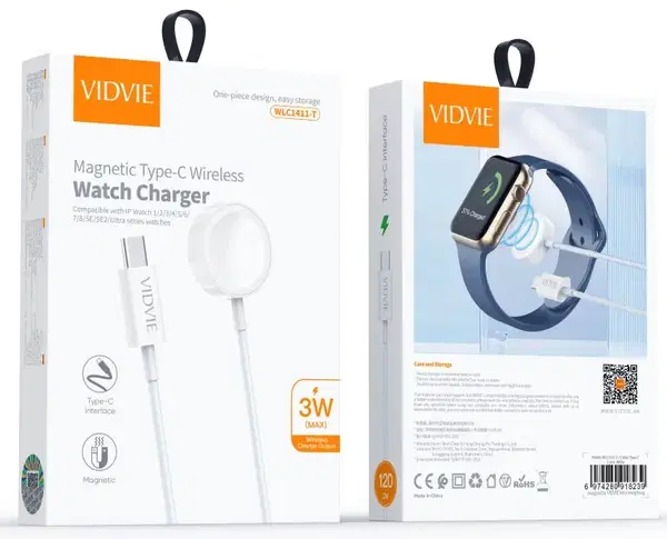 شاحن وايرلس ساعات ابل الاصلية VIDVIE 1411 Image 1 Preview