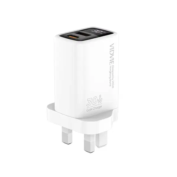 شاحن ايفون VIDVIE177 USB+PD30w GAN شاشة Image 2 Preview